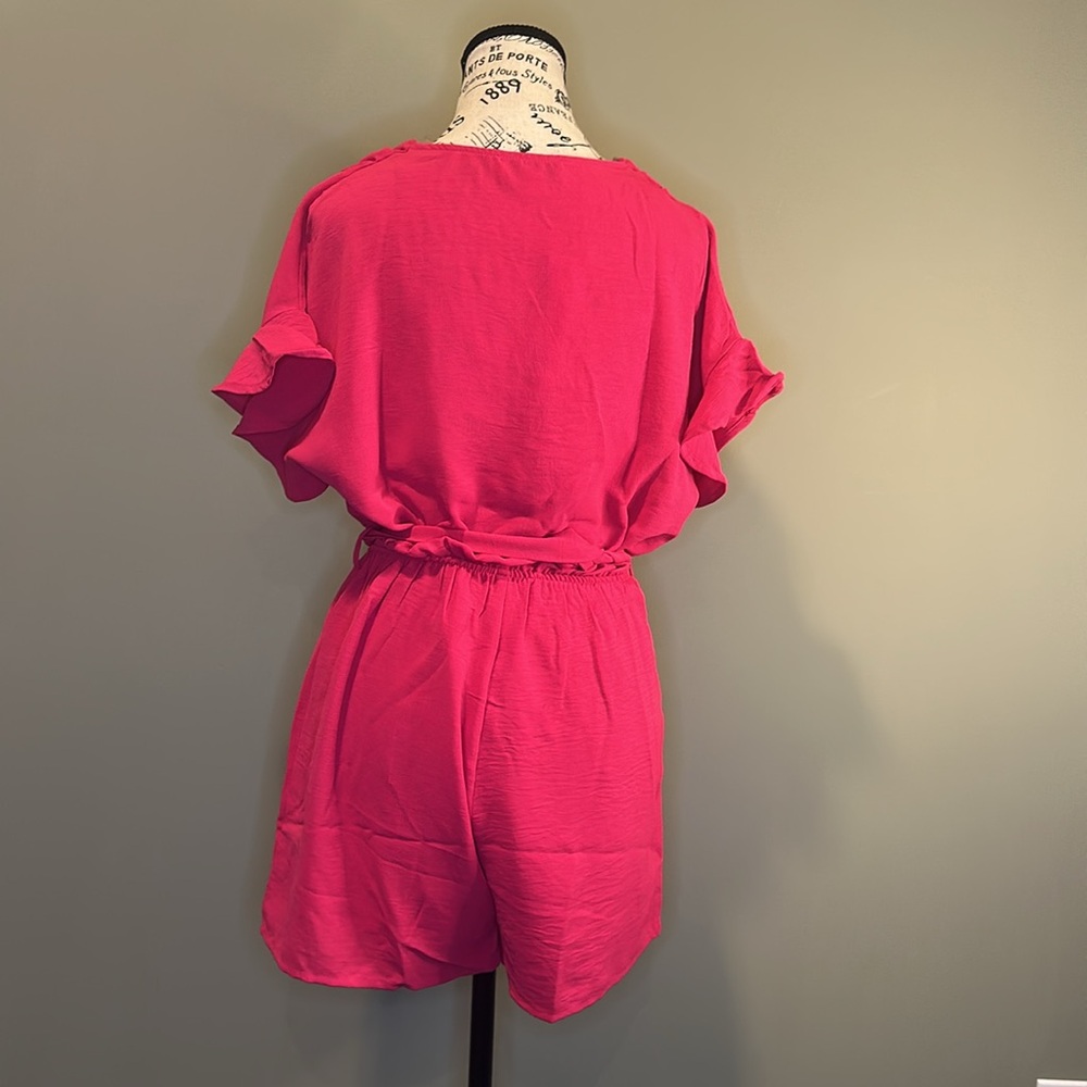 Fuchsia Ruffle Romper - Picture 8 of 8